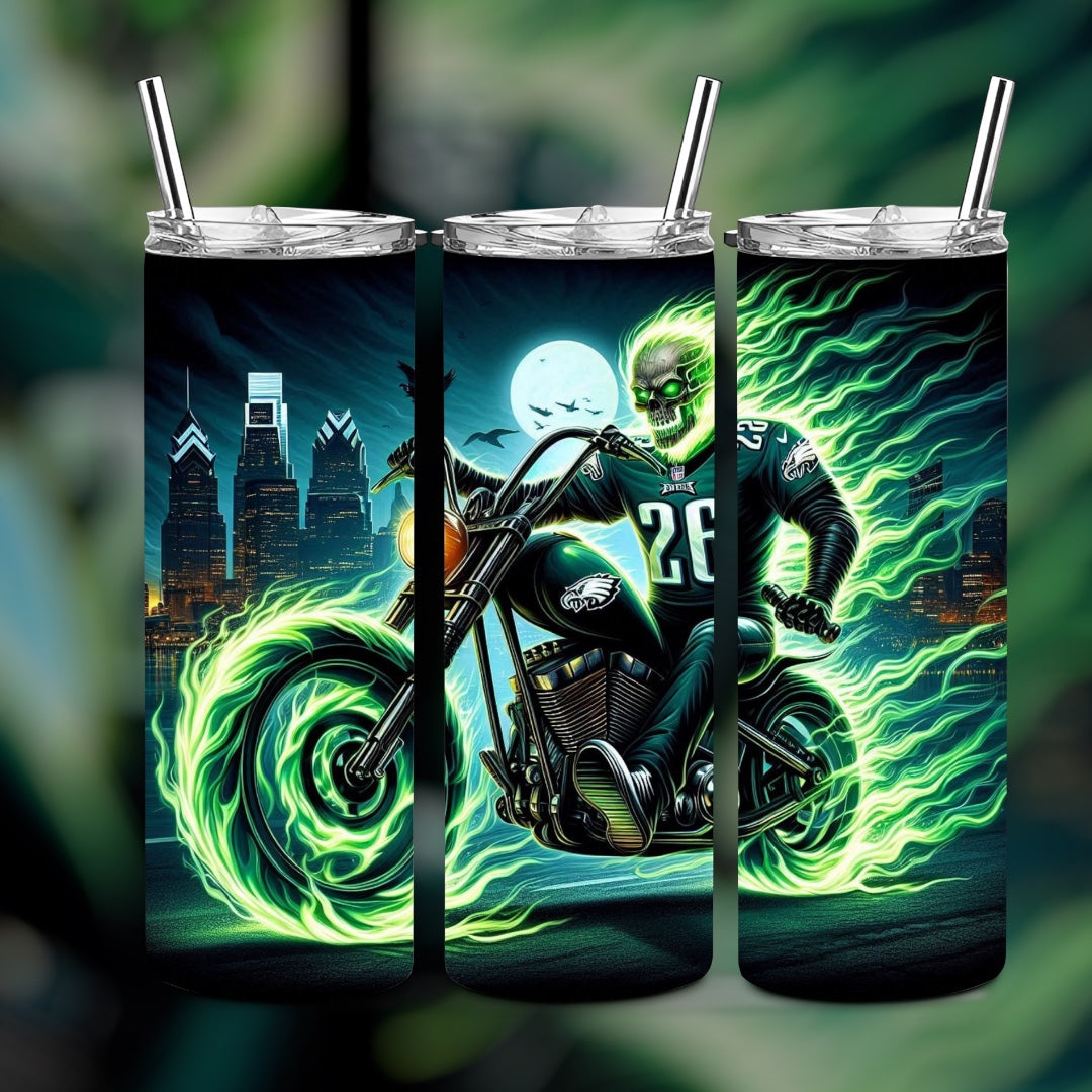 FOOTBALL TEAM SKULL TUMBLER