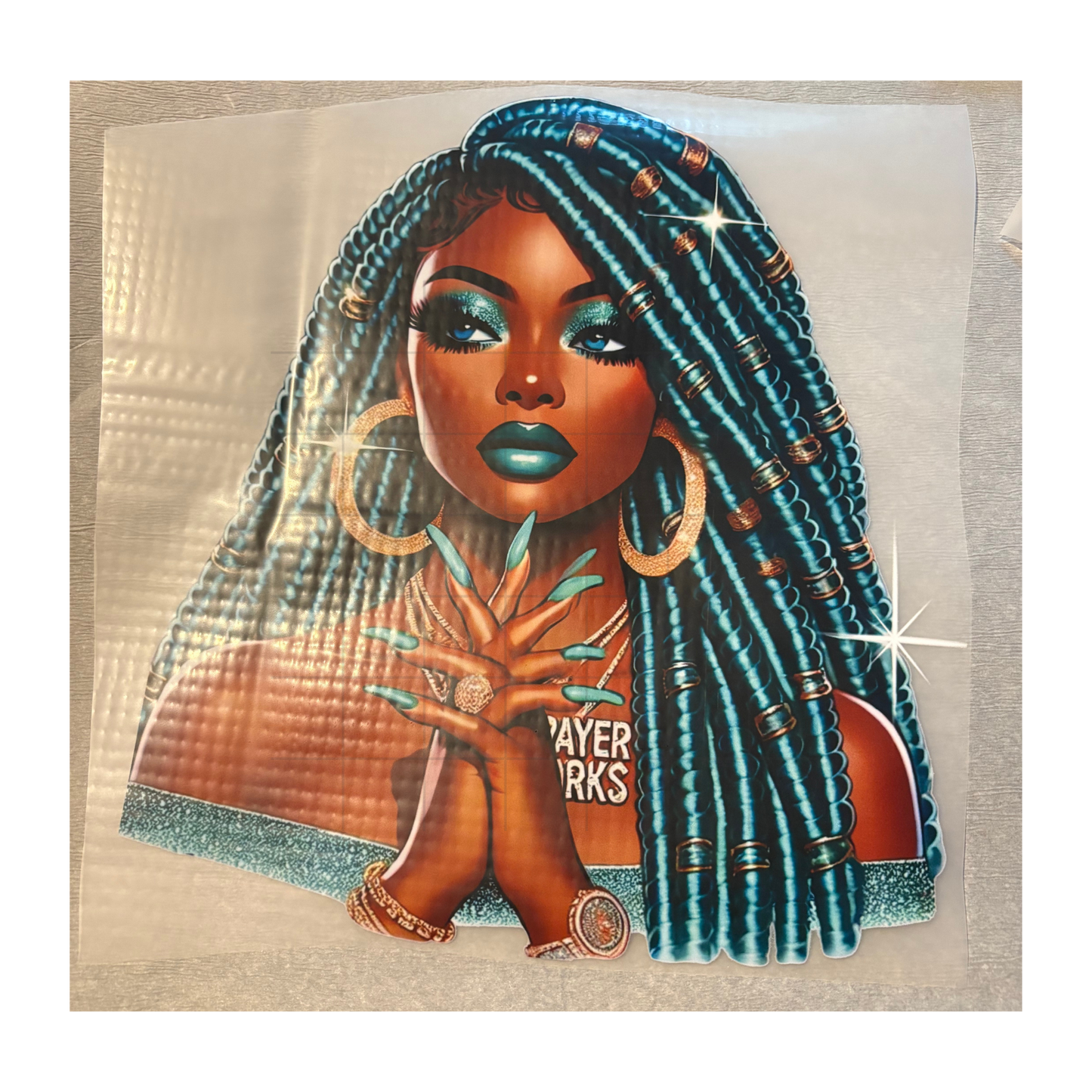 PRAYING WOMAN DTF PRINTS
