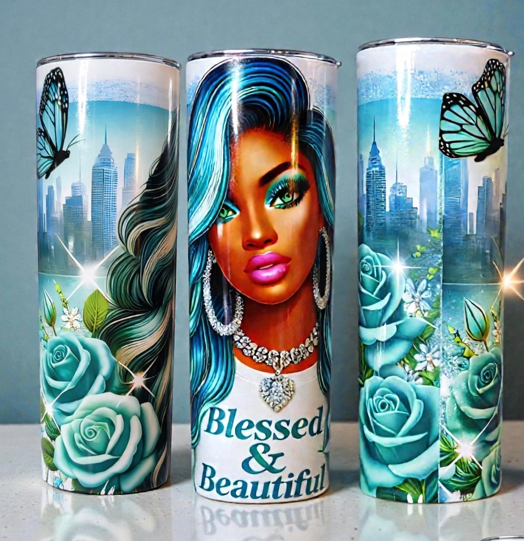 Blessed & Beautiful 20oz. Tumbler
