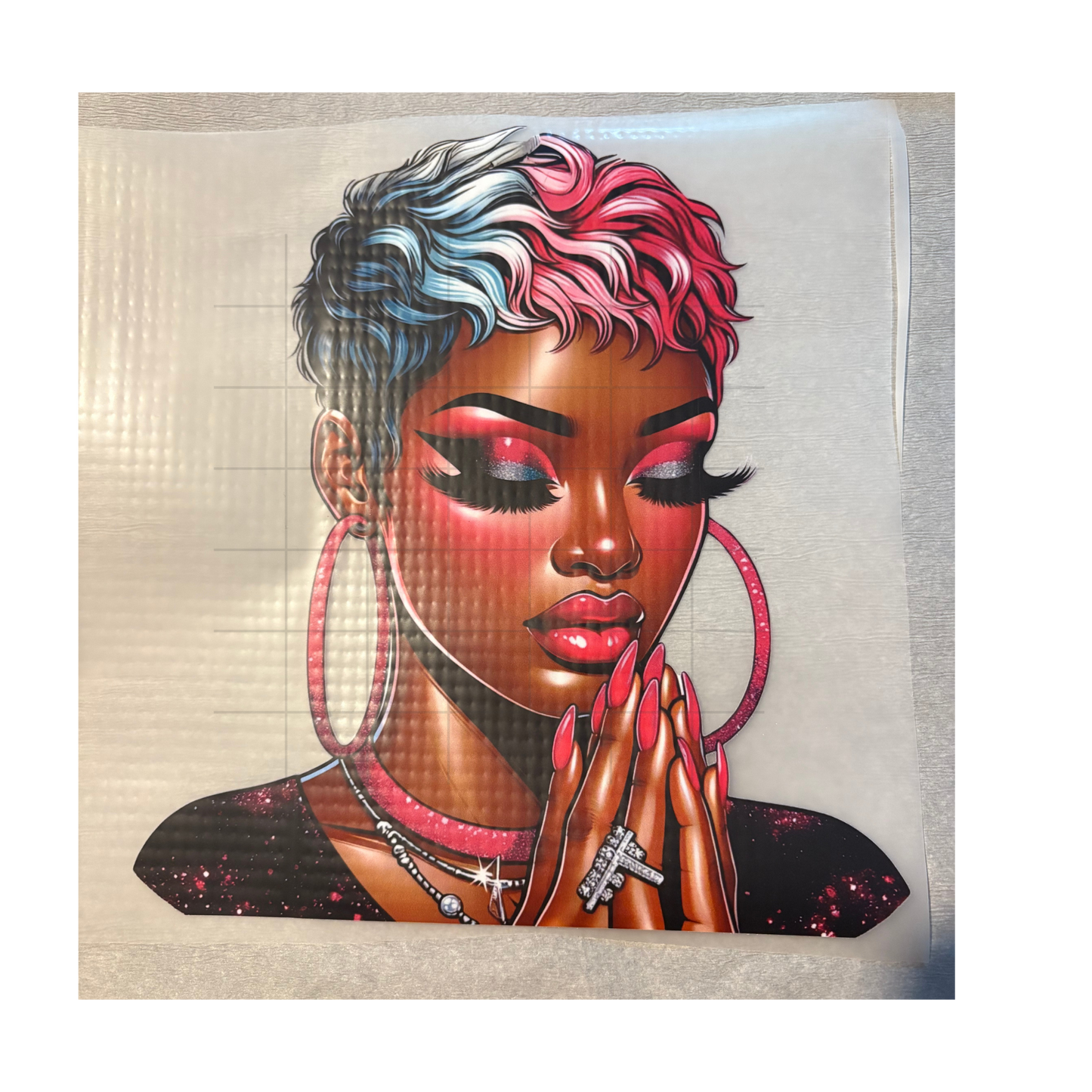 PRAYING WOMAN DTF PRINTS