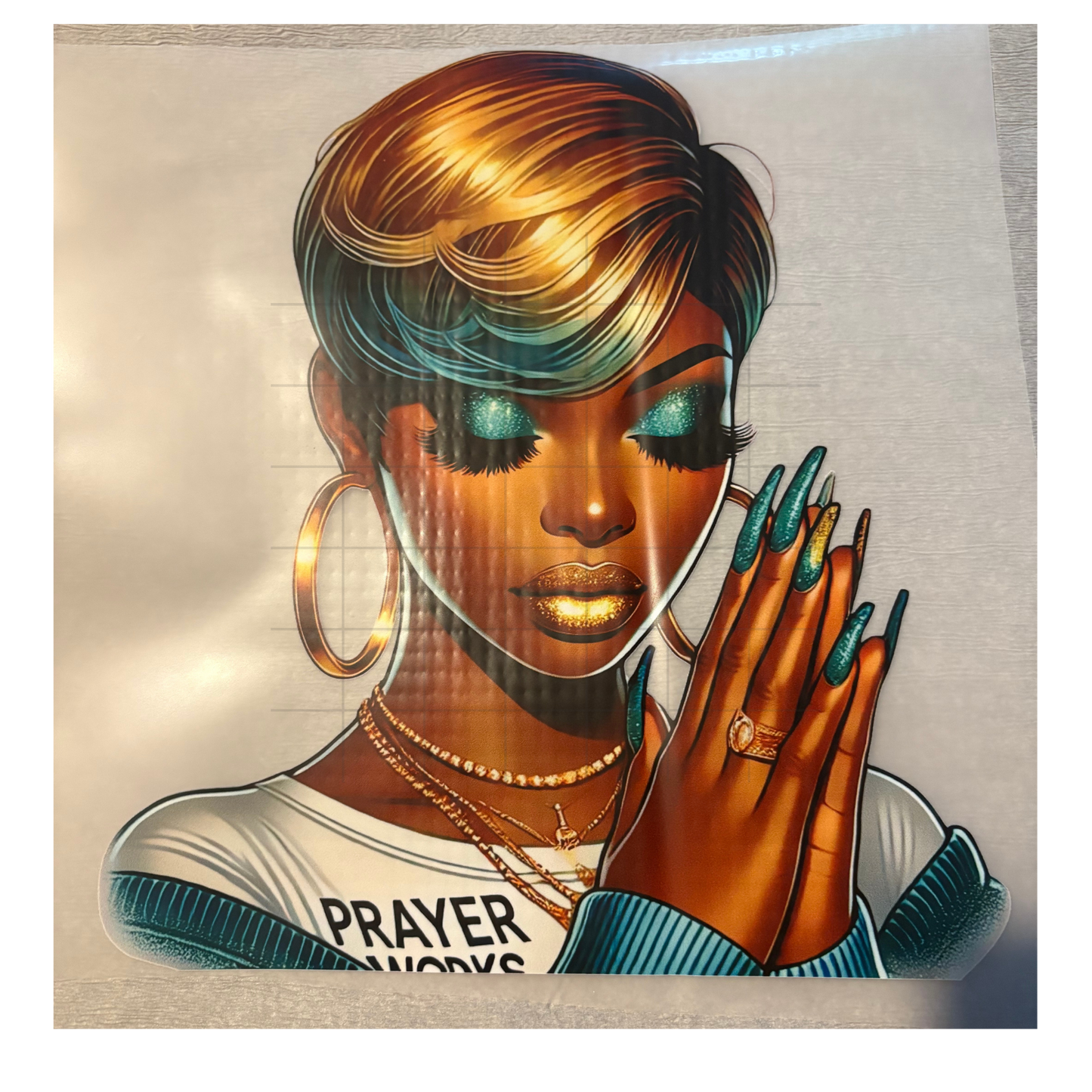 PRAYING WOMAN DTF PRINTS