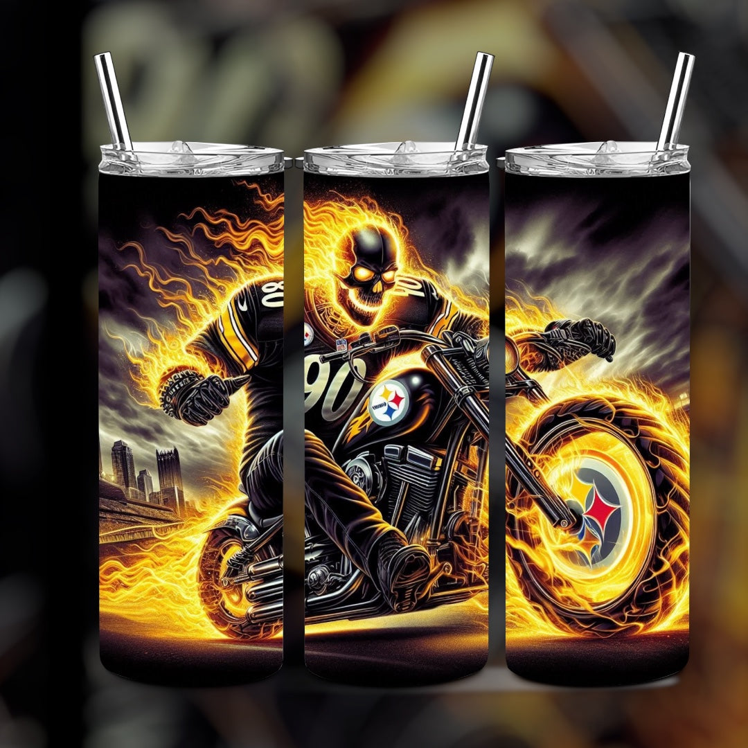 FOOTBALL TEAM SKULL TUMBLER