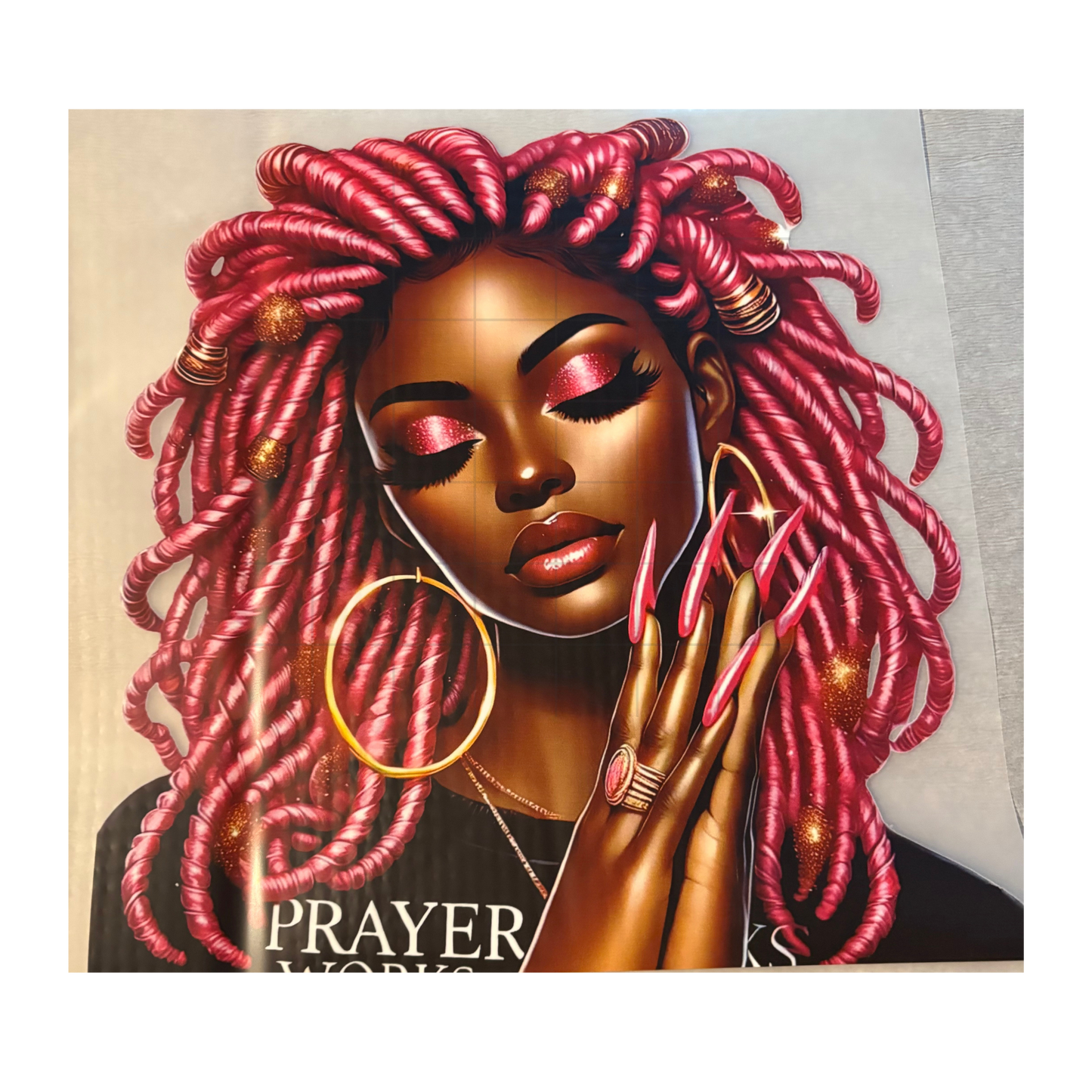 PRAYING WOMAN DTF PRINTS