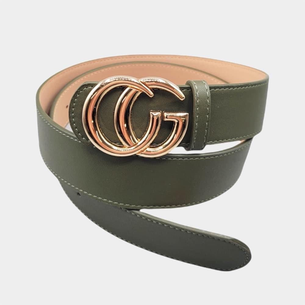 BUCKLE ACCENT FAUX LEATHER BELT