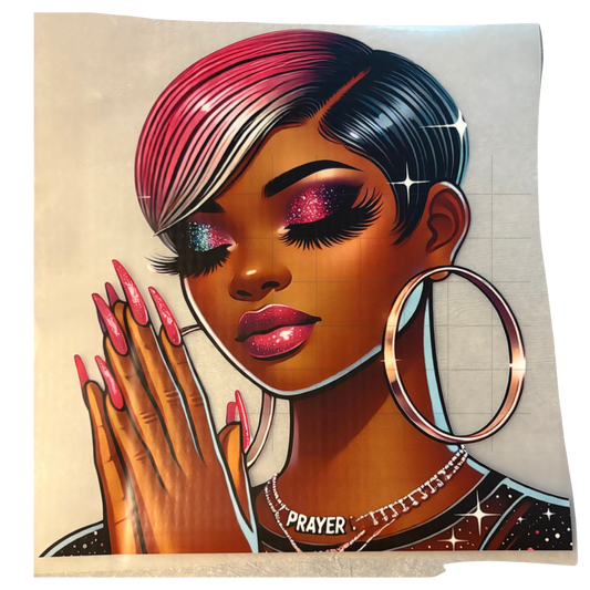 PRAYING WOMAN DTF PRINTS