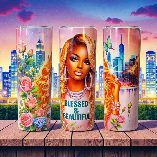Blessed & Beautiful 20oz. Tumbler