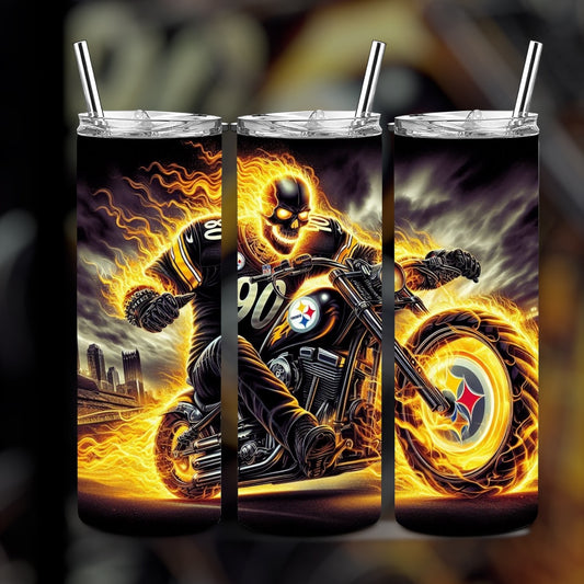 FOOTBALL TEAM SKULL TUMBLER