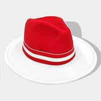 Red & White Fedora