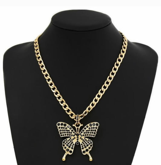 BUTTERFLY GOLDTONE NECKLACE