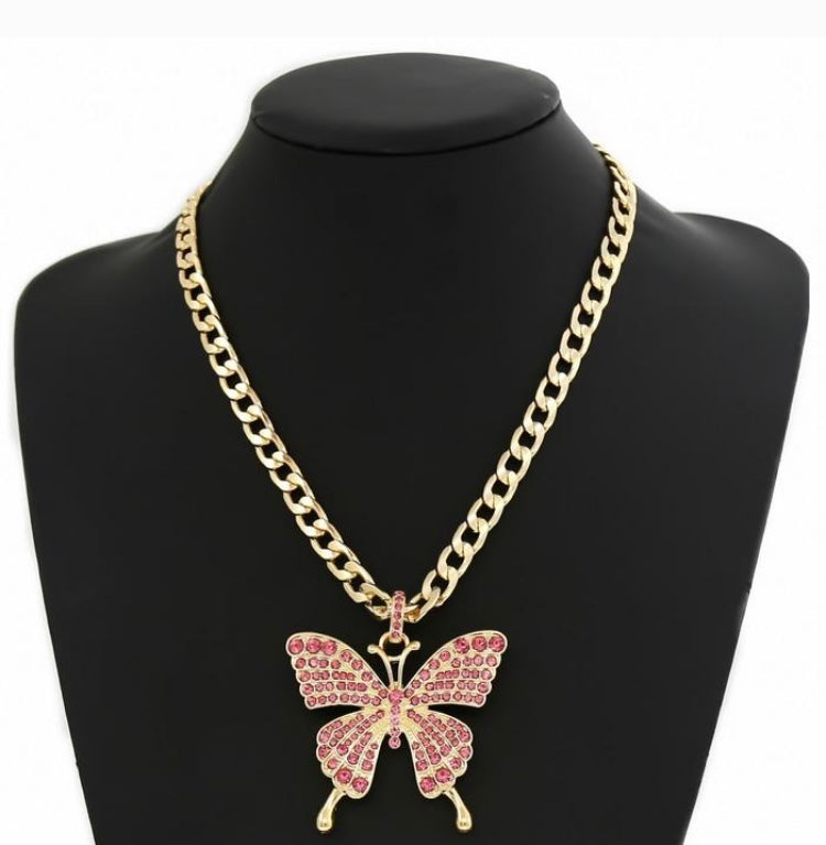 BUTTERFLY GOLDTONE NECKLACE