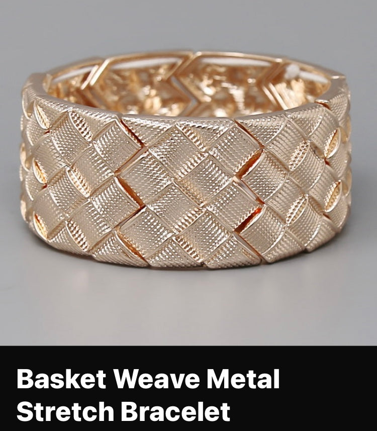 BASKET WEAVE STRETCH BRACELET